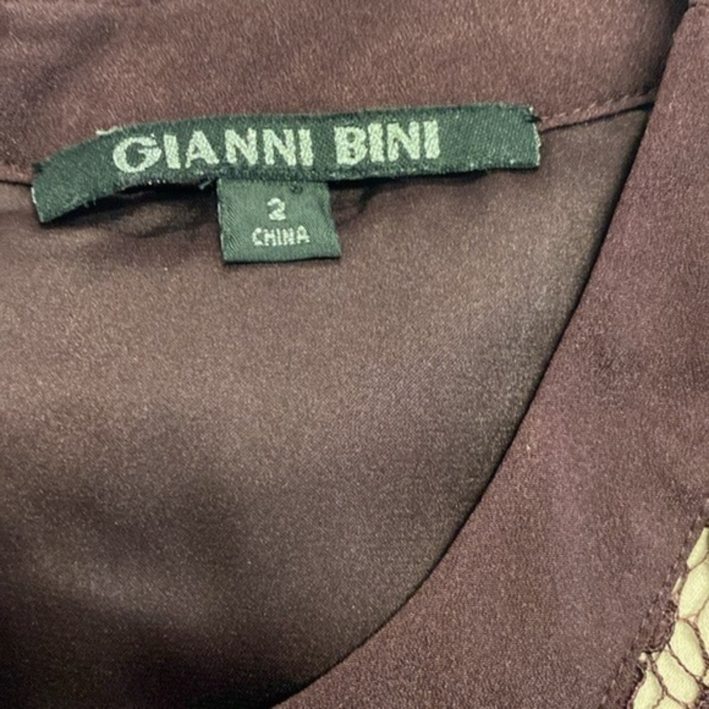 Gianni Bini Lace Cage Fit and Flare Midi Dress Burgundy Romantic Womens Size 2 - Picture 10 of 11